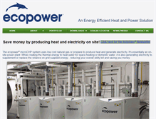 Tablet Screenshot of ecopowermicrochp.com